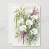 Faire-part de mariage Cascade de Calla (Dos)