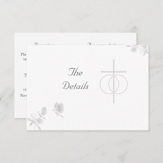 Faire-part de mariage catholique de l'unité nuptia (Devant / Derrière)