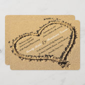 Faire-part de mariage catholique de Sand Beach Hea (Devant / Derrière)