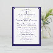Faire-part de mariage catholique monogrammé intemp (Debout devant)