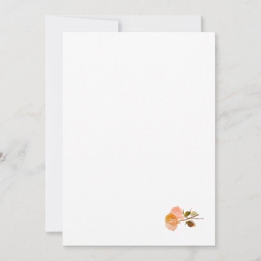 Faire-part de mariage catholique Rose en terre cui (Dos)