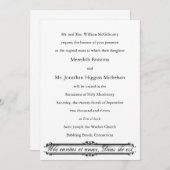 Faire-part de mariage catholique Ubi Caritas et Am (Devant / Derrière)