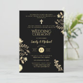 Faire-part de mariage catholique - Verset avec les (Debout devant)
