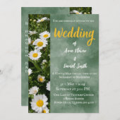 Faire-part de mariage catholique verte moderne (Devant / Derrière)