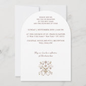 Faire-part de mariage catholique vintage (Dos)