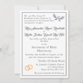 Faire-part de mariage catholique vintage (Devant)