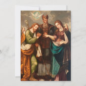 Faire-part de mariage catholique vintage (Dos)