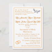 Faire-part de mariage catholique vintage (Devant)