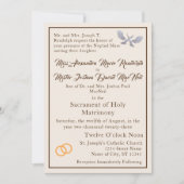 Faire-part de mariage catholique vintage (Devant)