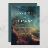 Faire-part de mariage céleste (Devant / Derrière)