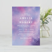 Faire-part de mariage céleste aquarelle (Debout devant)