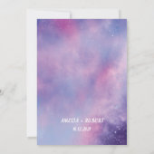 Faire-part de mariage céleste aquarelle (Dos)