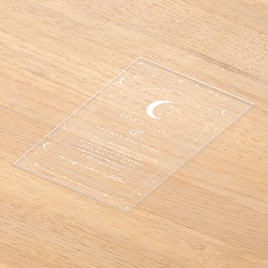 Faire-part de mariage céleste blanche (Poser)