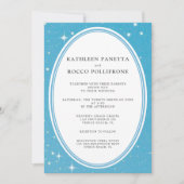 Faire-part de mariage céleste bleu (Devant)