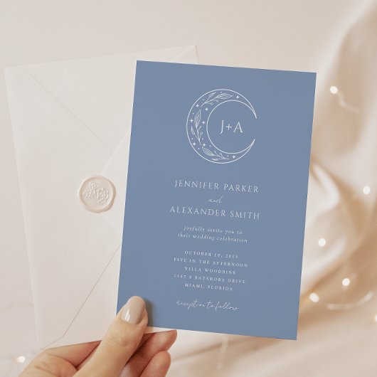 Faire-part de mariage céleste boho