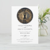 Faire-part de mariage céleste de la lune solaire (Debout devant)