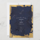 Faire-part de mariage céleste de l'étoile de la co (Dos)