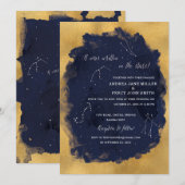 Faire-part de mariage céleste de l'étoile de la co (Devant / Derrière)