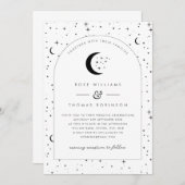 Faire-part de mariage céleste en arc (Devant / Derrière)