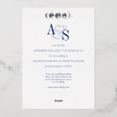 Faire-part de mariage Celestial Star Enregistrer l (Verso)
