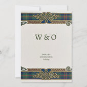 Faire-part de mariage Celtic Tartan Thistle (Dos)
