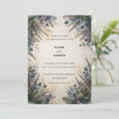 Faire-part de mariage celtique au chardon écossais (Debout devant)