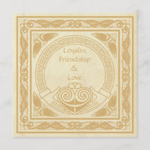 Faire-part de mariage celtique avec Claddagh.