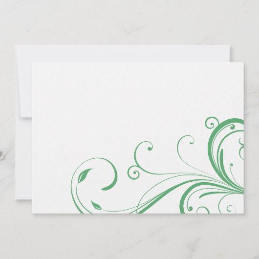 Faire-part de mariage celtique blanc vert irlandai (Dos)