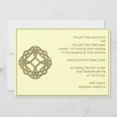 Faire-part de mariage celtique d'ivoire d'or de (Devant)