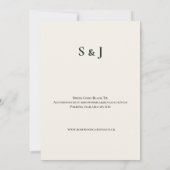 Faire-part de mariage celtique Émeraude des Highla (Dos)