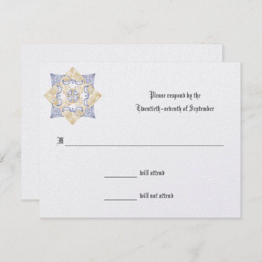 Faire-part de mariage celtique - Enclosure de répo (Devant / Derrière)