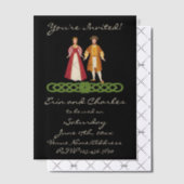 Faire-part de mariage celtique médiéval à date fix (Décalage (Invitation))