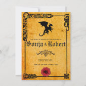 faire-part de mariage celtique médiéval personnali (Devant)