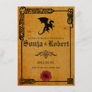 faire-part de mariage celtique médiéval personnali