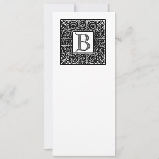 Faire-part de mariage Celtique Monogramme Argent (Devant)