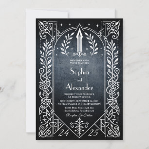Faire-part de mariage celtique nordique viking
