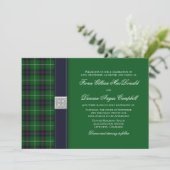 Faire-part de mariage celtique Tartan personnalisa (Debout devant)
