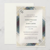 Faire-part de mariage celtique Tartan Thistle (Devant / Derrière)