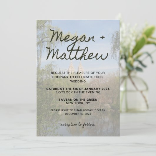 Faire-part de mariage - Central Park (Debout devant)