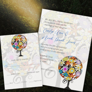 Faire-Part de Mariage Cercle d'Amour de la Forêt M