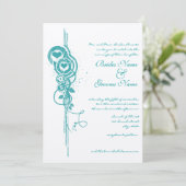 Faire-part de mariage Cercles et Spirales Cœur Men (Debout devant)