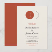 Faire-part de mariage Cercles Interconnectés Minim (Devant / Derrière)