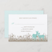 Faire-part de mariage Cerfs dans un champ (Devant / Derrière)