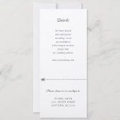 Faire-part de mariage cerise en fleur avec rsvp at (Dos)