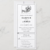 Faire-part de mariage cerise en fleur avec rsvp at (Devant)