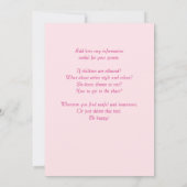 Faire-part de mariage cerisier fleur personnalisab (Dos)