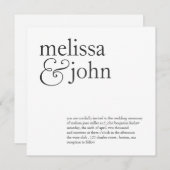 Faire-part de mariage| Ces deux (Devant / Derrière)