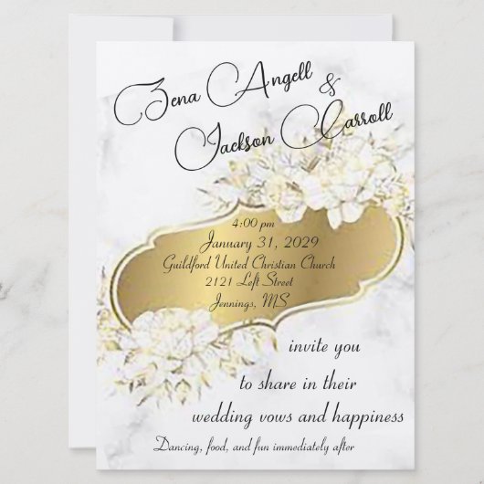 Faire-part de mariage chaleureux et engageant (Devant)