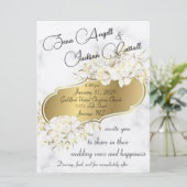 Faire-part de mariage chaleureux et engageant (Debout devant)