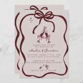 Faire-part de mariage Champagne (Devant / Derrière)